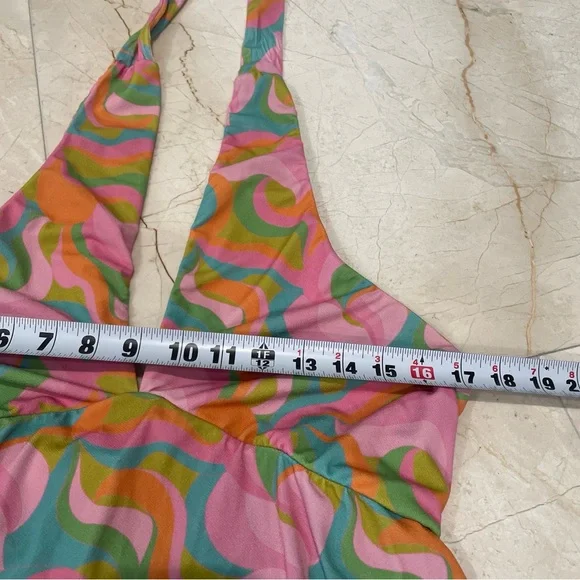 Show Me Your MuMu Pink Multi Halter Mini Dress - Picture 7 of 10